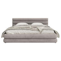 POLSTERBETT Alegre Hellgrau Samt 160x200 cm - Hellgrau/Schwarz, Kunststoff/Textil (160/200cm) - Selsey