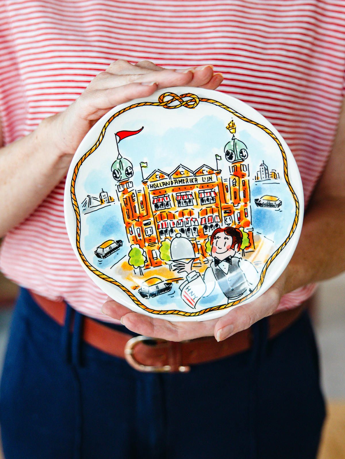TELLER Holland-Amerika Linie Hotel New York in Bunt - 18cm - Multicolor, Keramik (18/18/2cm) - Blond Amsterdam