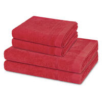 FROTTIERSET Rubin 4-teilig - Pink, Textil (50/100cm) - Ross