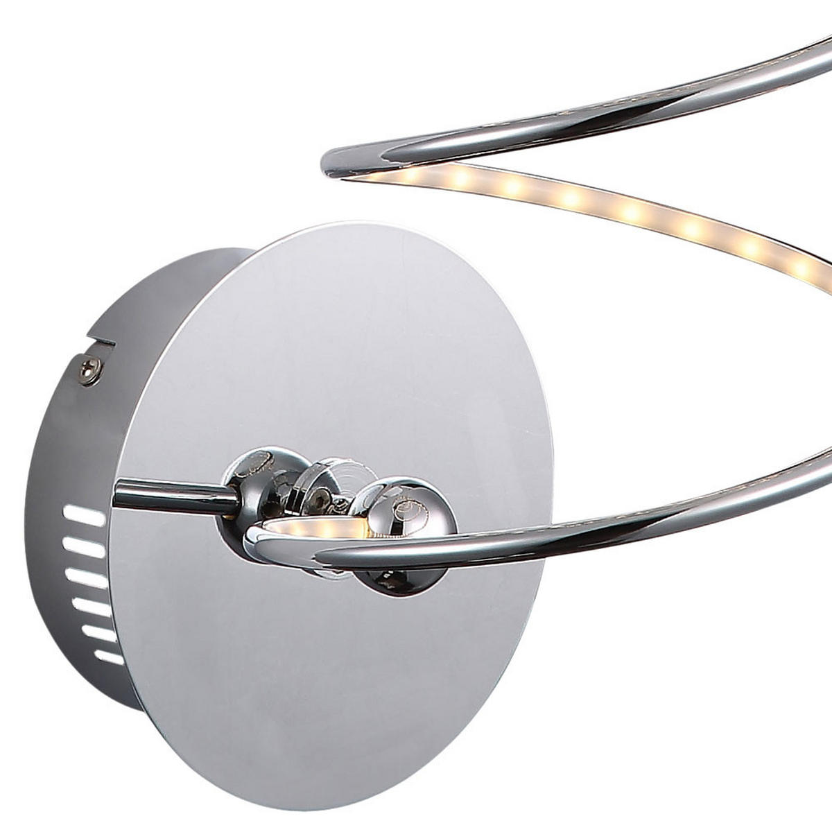 LED WANDLEUCHTE REBEL Spiral Design Silber - Silberfarben, Metall (18/25/60cm) - Globo Lighting