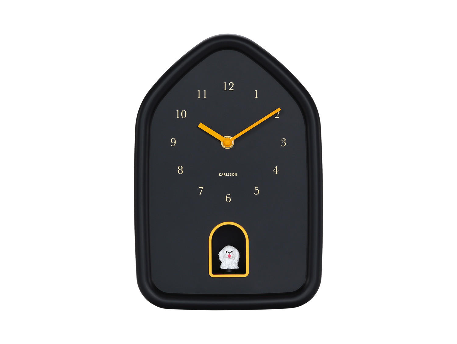 WANDUHR Modern Doggy Schwarz 29.1/29.1/29.1 cm - Schwarz, Kunststoff (29.1/29.1/29.1cm) - Karlsson