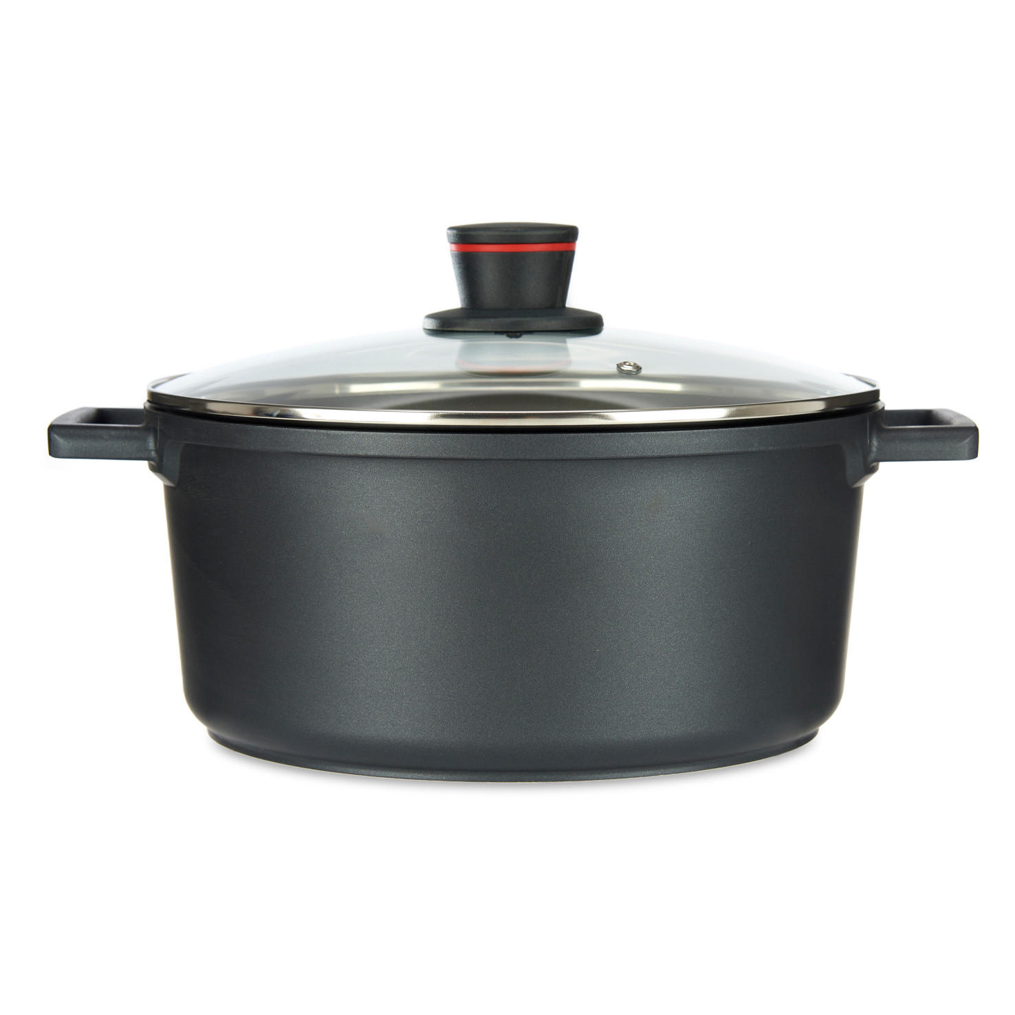 TOPF Molten Ø 28 cm mit Deckel - Schwarz, Metall (36.5cm) - Kinvara