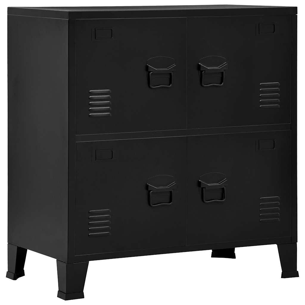 vidaXL Lagerschrank Schwarz 40x80x75 cm