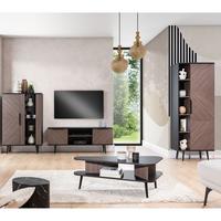WOHNZIMMER-SET 4-TLG. Pretoria-132 - Braun, Holzwerkstoff (410/190/57cm) - Lomado