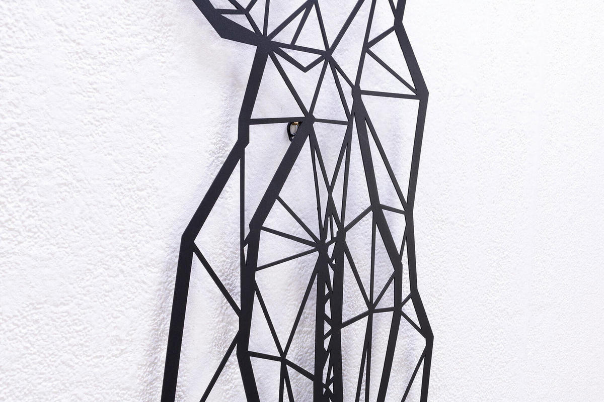 WANDDEKO Schwarz 87/61 cm - Schwarz, Metall (2.15/61/2cm) - KUNSTLOFT