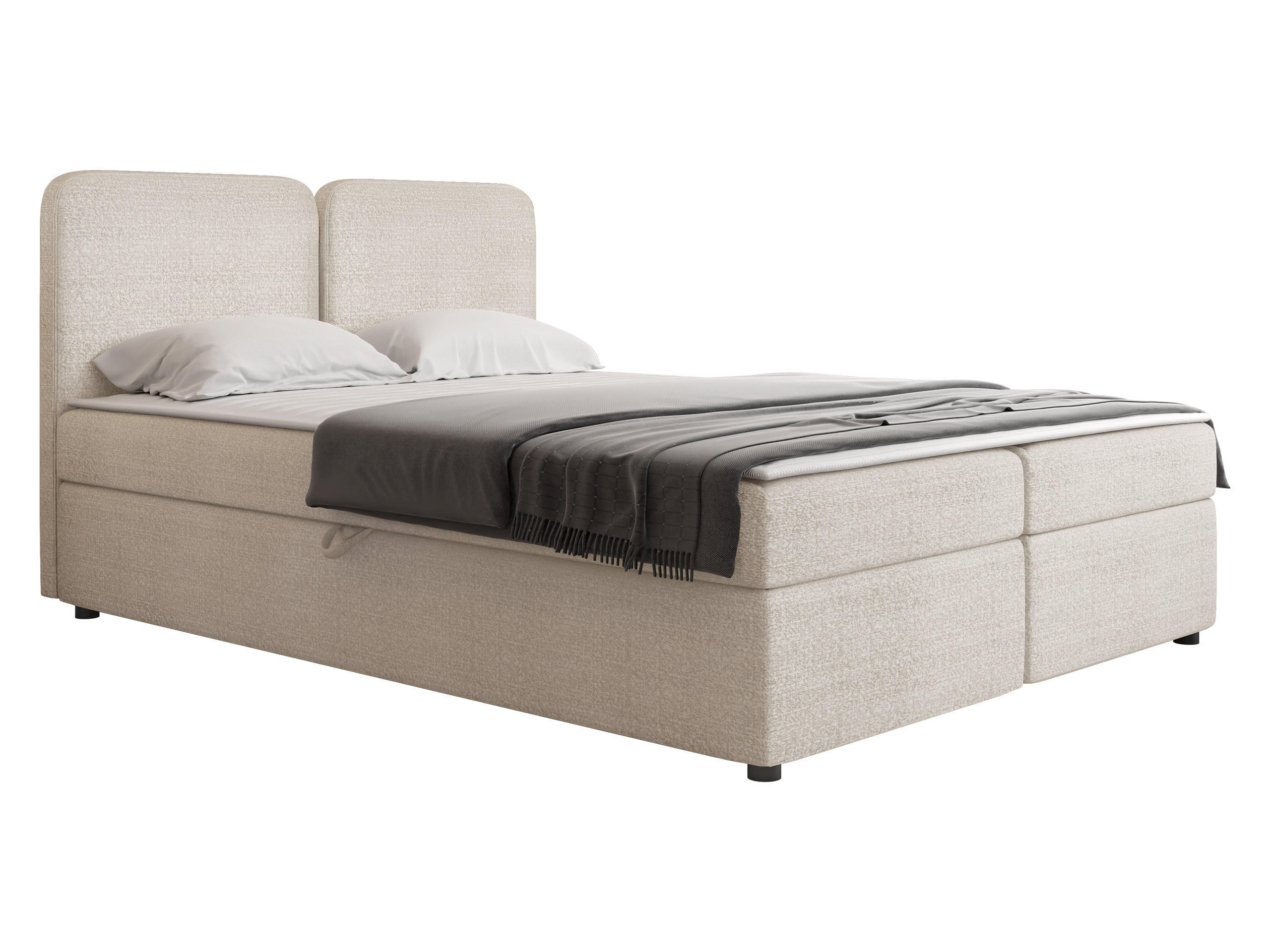 BOXBETT Boho - Schwarz/Naturfarben, Holz/Holzwerkstoff (160/200cm) - MIRJAN24
