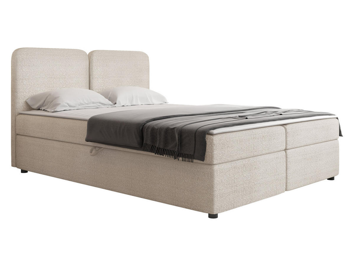 BOXBETT Boho - Schwarz/Naturfarben, Holz/Holzwerkstoff (160/200cm) - MIRJAN24