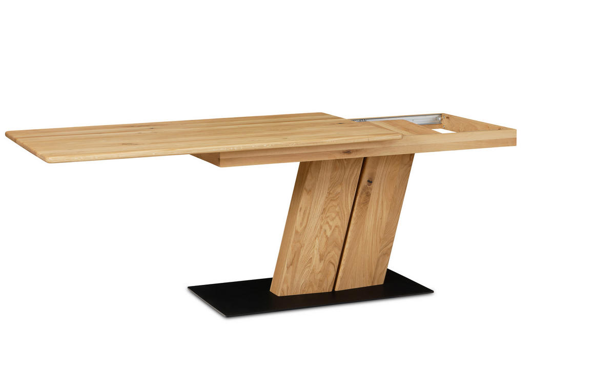 SÄULENTISCH ausziehbar rechteckig Dana 130x76x90 Massivholz Wildeiche - Wildeiche, Holz (90/130/76cm) - 58aufmkessel