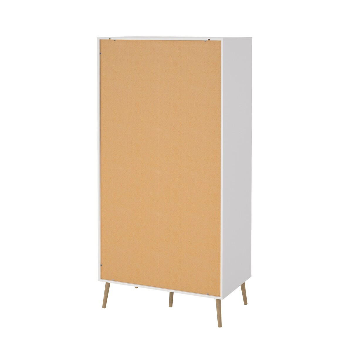 KLEIDERSCHRANK, Bodo, Weiß, Holzwerkstoff, 99 x 59 x 201 cm - Weiß, Holzwerkstoff (58.1/200.1/98.7cm) - Calicosy
