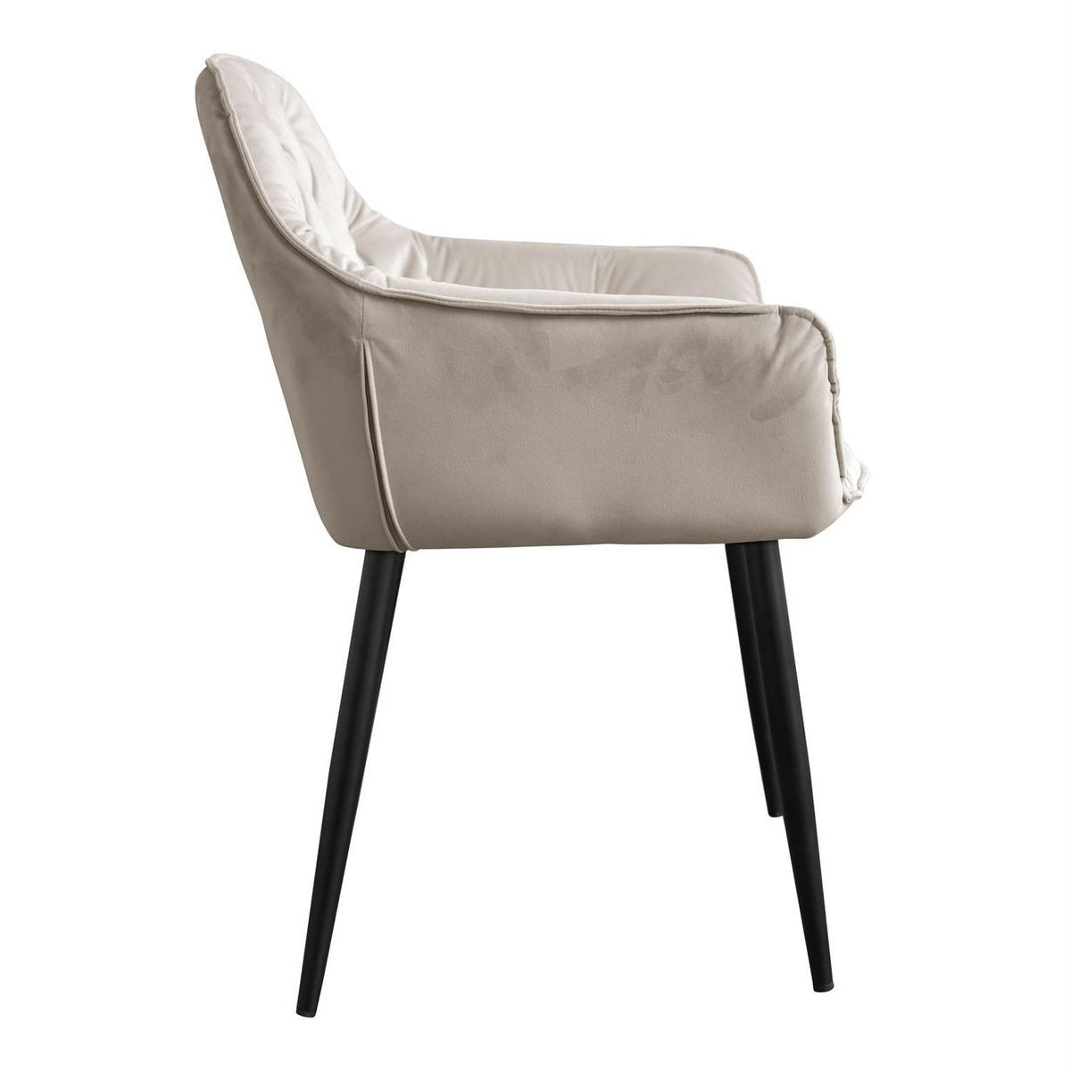 ARMLEHNENSTUHL TOKIO - Beige/Schwarz, Textil (60/96/46cm) - Lookway