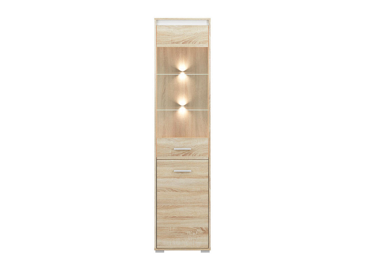 VITRINE – AVO 05 – 48 cm – Avo – Sonoma Eiche / Dunkelgrau - Dunkelgrau/Sonoma Eiche, Holzwerkstoff (48/200/34cm) - hi-markt
