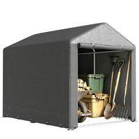 CARPORT Dunkelgrau 1 Stück - Dunkelgrau, Kunststoff/Metall (160/172/218cm) - GiPP