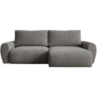 ECKSCHLAFSOFA Poss L grau rechts - Grau, Textil (253/153cm) - Beautysofa
