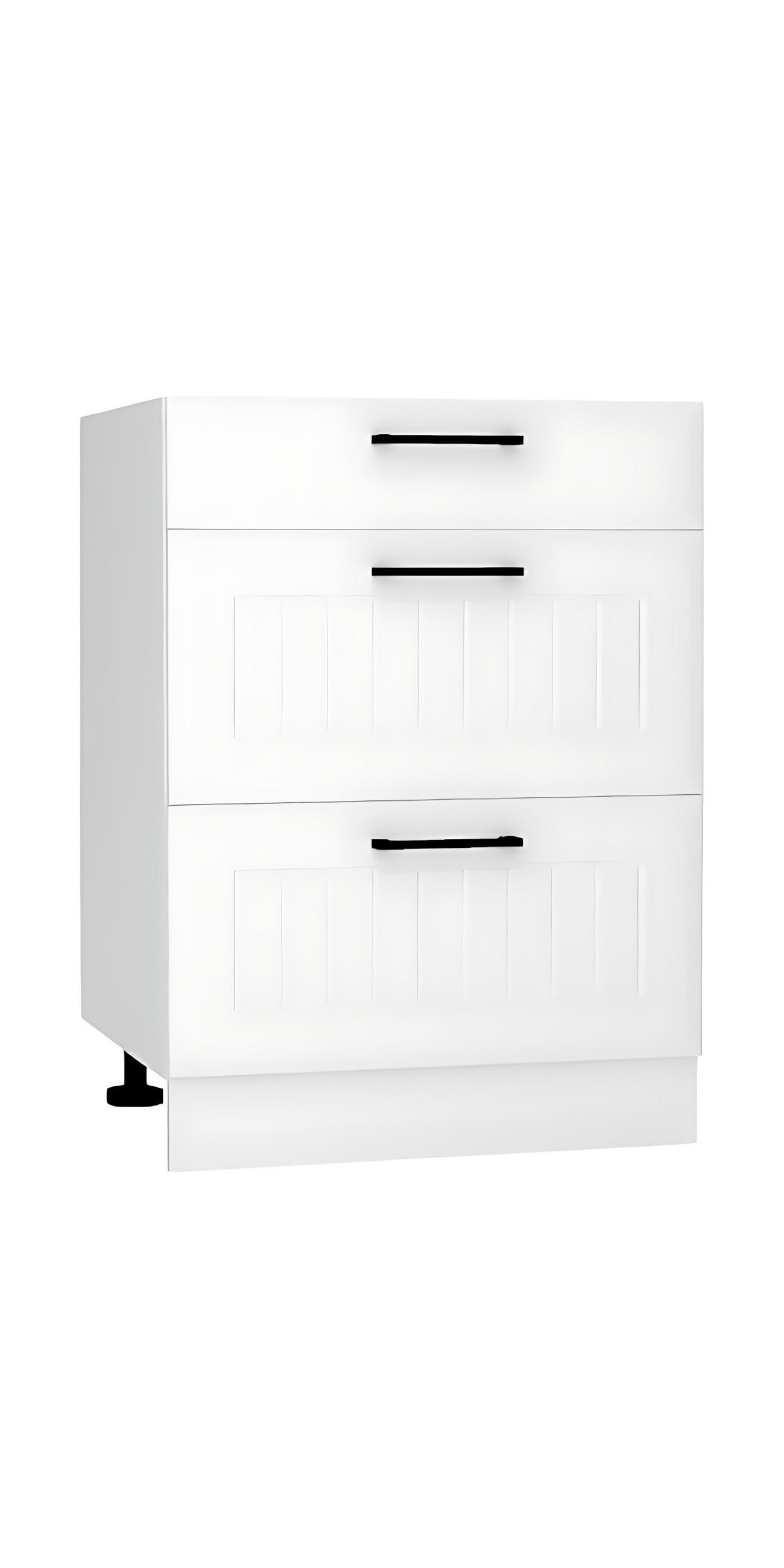 UNTERSCHRANK D60S3 - Arvion - 3 Schubladen für effiziente Organisation - Weiß, Holz/Metall (60/82/52.4cm) - ROYAL24_MARKT