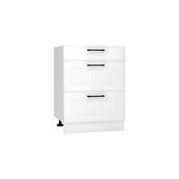 UNTERSCHRANK D60S3 - Arvion - 3 Schubladen für effiziente Organisation - Weiß, Holz/Metall (60/82/52.4cm) - ROYAL24_MARKT