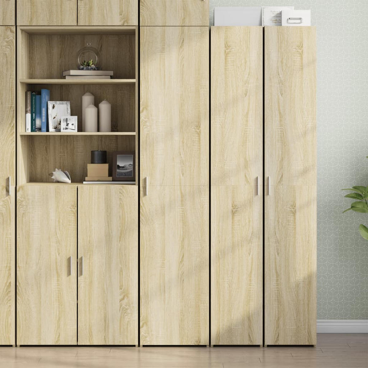 DREHTÜRENSCHRANK mit 6 Ablagen 40/42,5/185 cm aus Holzwerkstoff Sonoma-Eiche Dekor - Sonoma Eiche, Holz (42.5/185/40cm) - vidaXL