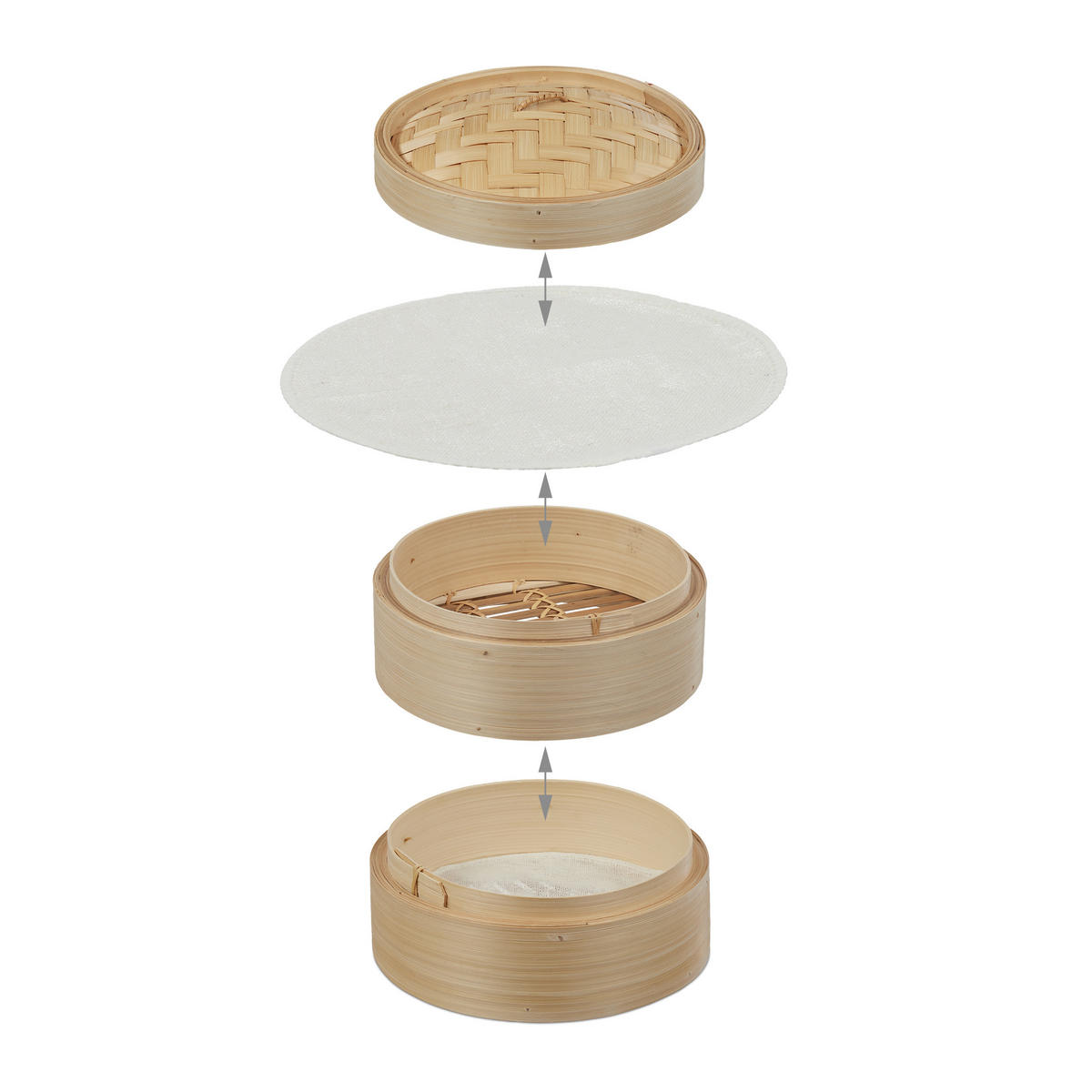 NAPAŘOVAČ - svetlohnedá, drevo/textil (20.5/20.5/16.5cm) - Relaxdays