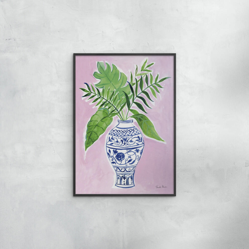 POSTER mit Rahmen Wild Apple - Elegant Chinoiserie I - Schwarz/Grün, Holz/Papier (30/40cm) - Poster&Frame