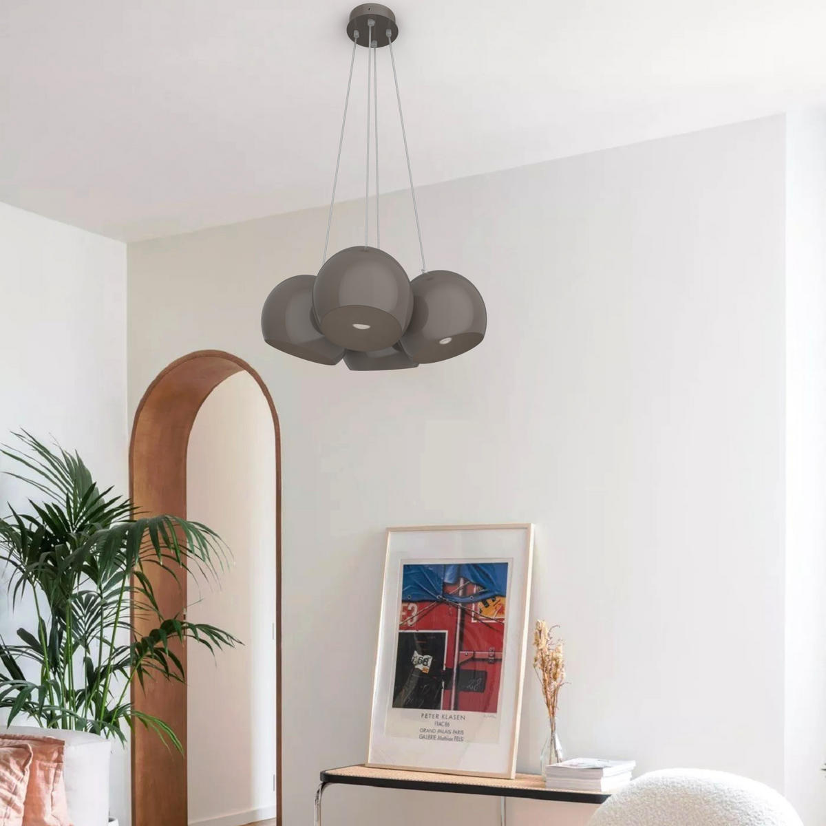 HÄNGELEUCHTE - Graubraun, Metall (25/25/20cm) - Lumicom