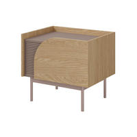 NACHTTISCH CARLO 13 57/49/42 cm in Frühlingseiche / Toffee rechts - Eichefarben, Holzwerkstoff (57/49/42cm) - Deine Möbel 24