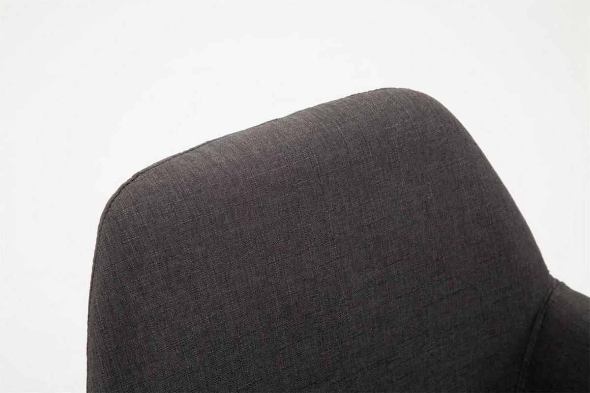 BARHOCKER 2er Set Stoff dunkelgrau - Dunkelgrau/Schwarz, Textil/Metall (51/89/52cm) - CLP