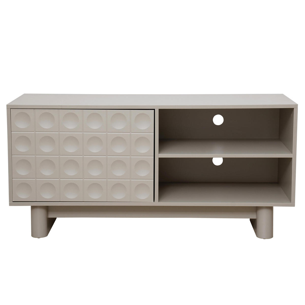 TV-SCHRANK, Beigefarbe - Beige, Holz (40/58/120cm) - Oviala