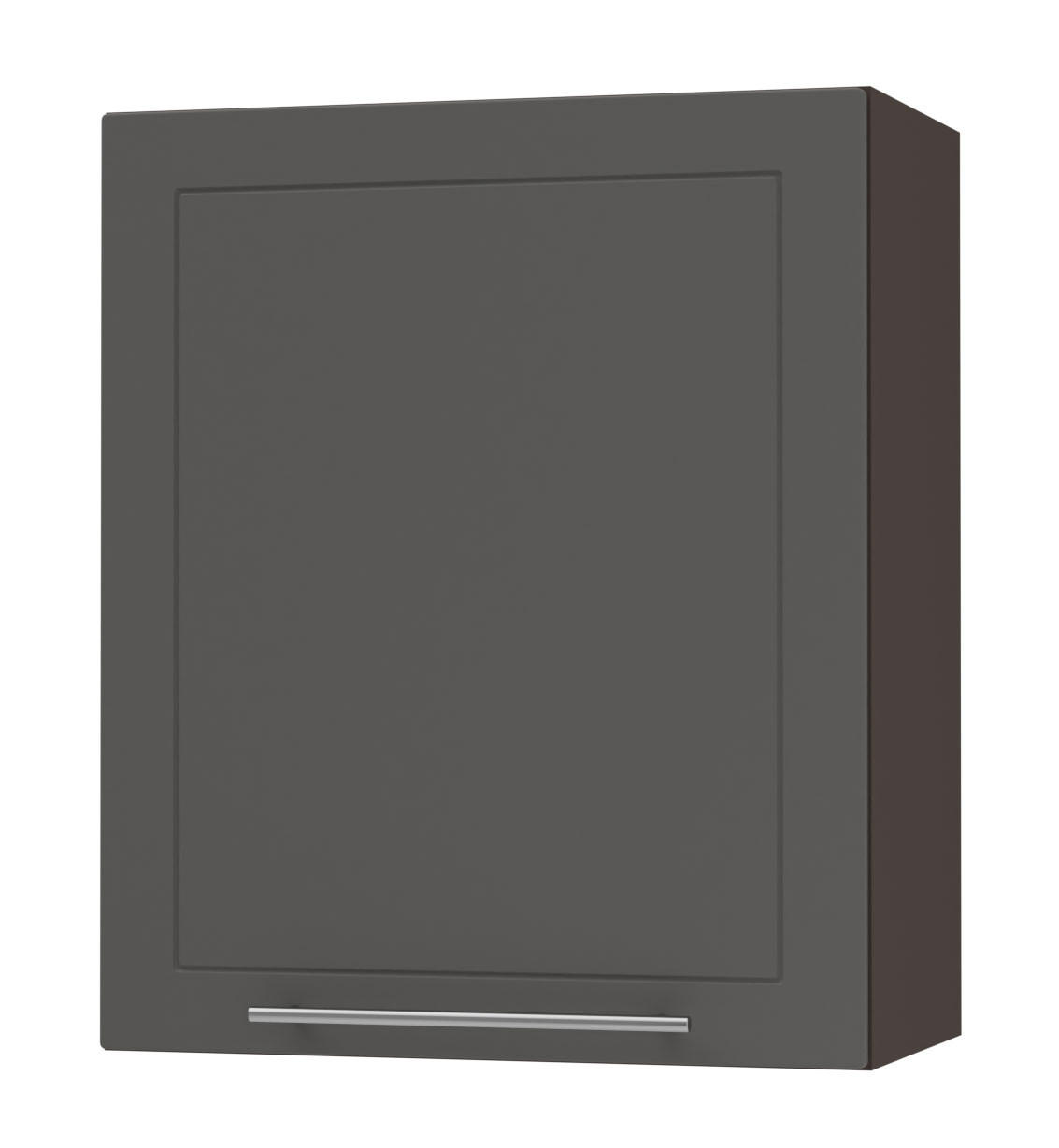 KÜCHENHÄNGESCHRANK Kvantum W2/60 Graphit Matt / Lava Matt 60 / 32,5 / 72cm - Dunkelgrau/Graphitfarben, Holz/Holzwerkstoff (60/72/32.5cm) - Feldmann-Wohnen