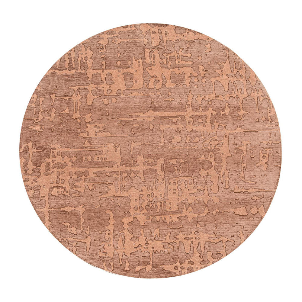 TEPPICH Za Copper Structures 140/140 cm - Rosa, Textil (140/140cm) - Louis De Poortere