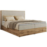 BOXBETT WOOD CLASSIC 200/200 - Creme Strukture - H4 - Creme, Textil (200/200cm) - MKS