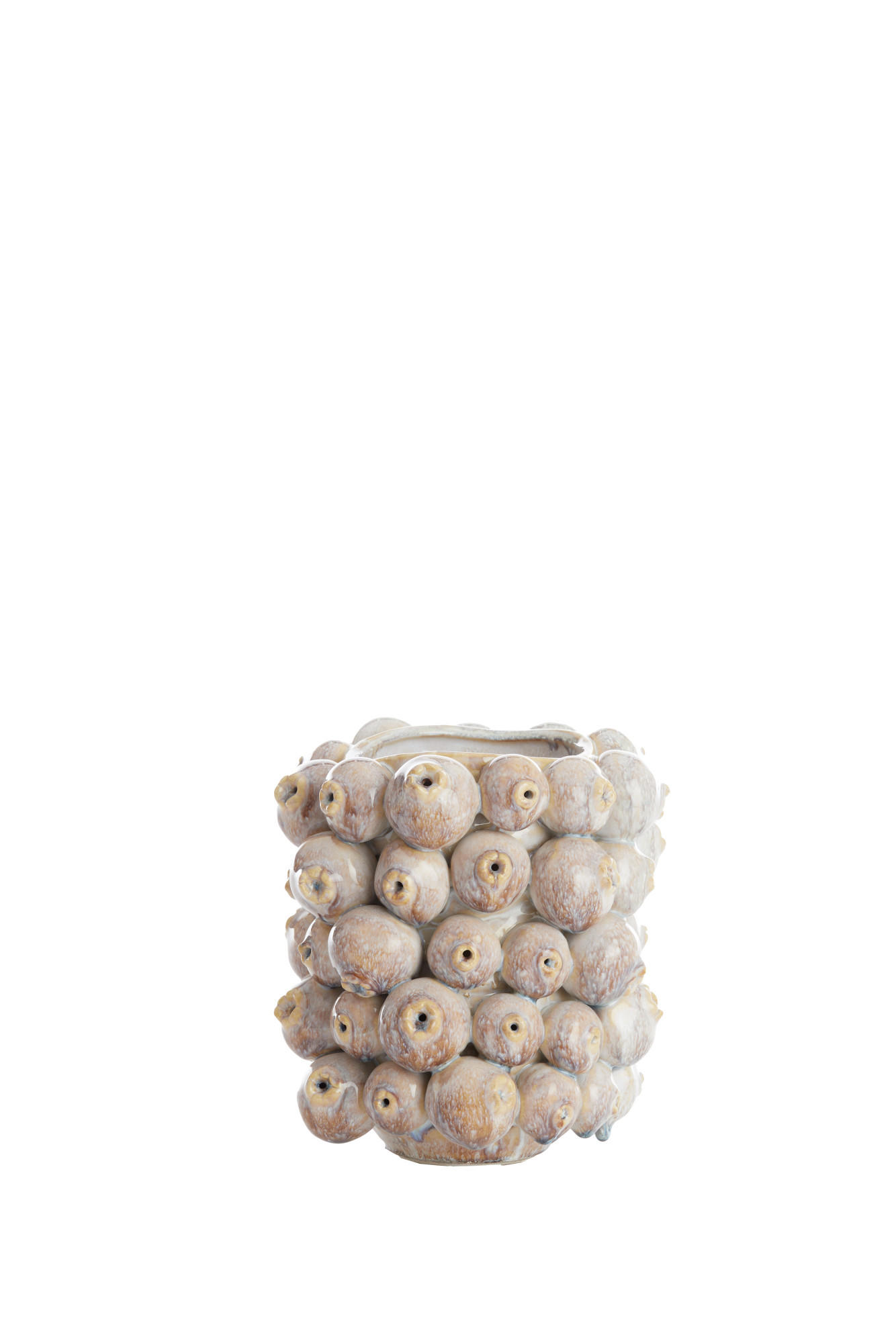 VASE Nitali Braun 19/18,5/21 cm - Braun, Keramik (21cm) - Light & Living