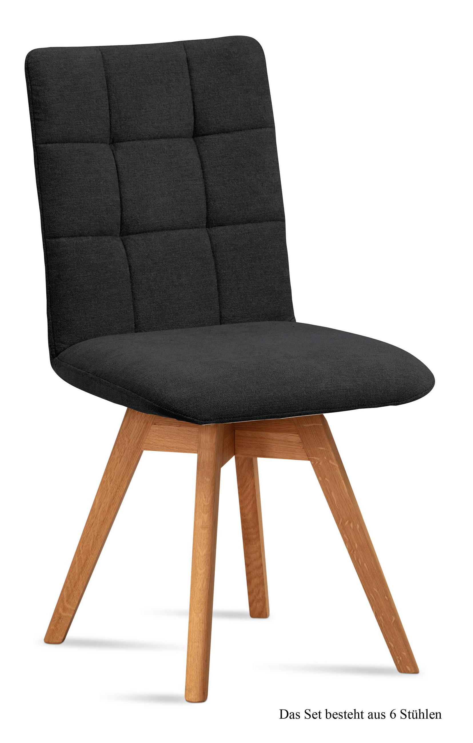 ESSZIMMERSTUHL drehbar (6er-Set) Doria 47x91x60 Eiche geölt/Anthrazit - Eichefarben/Anthrazit, Kunststoff (60/91/47cm) - 58aufmkessel