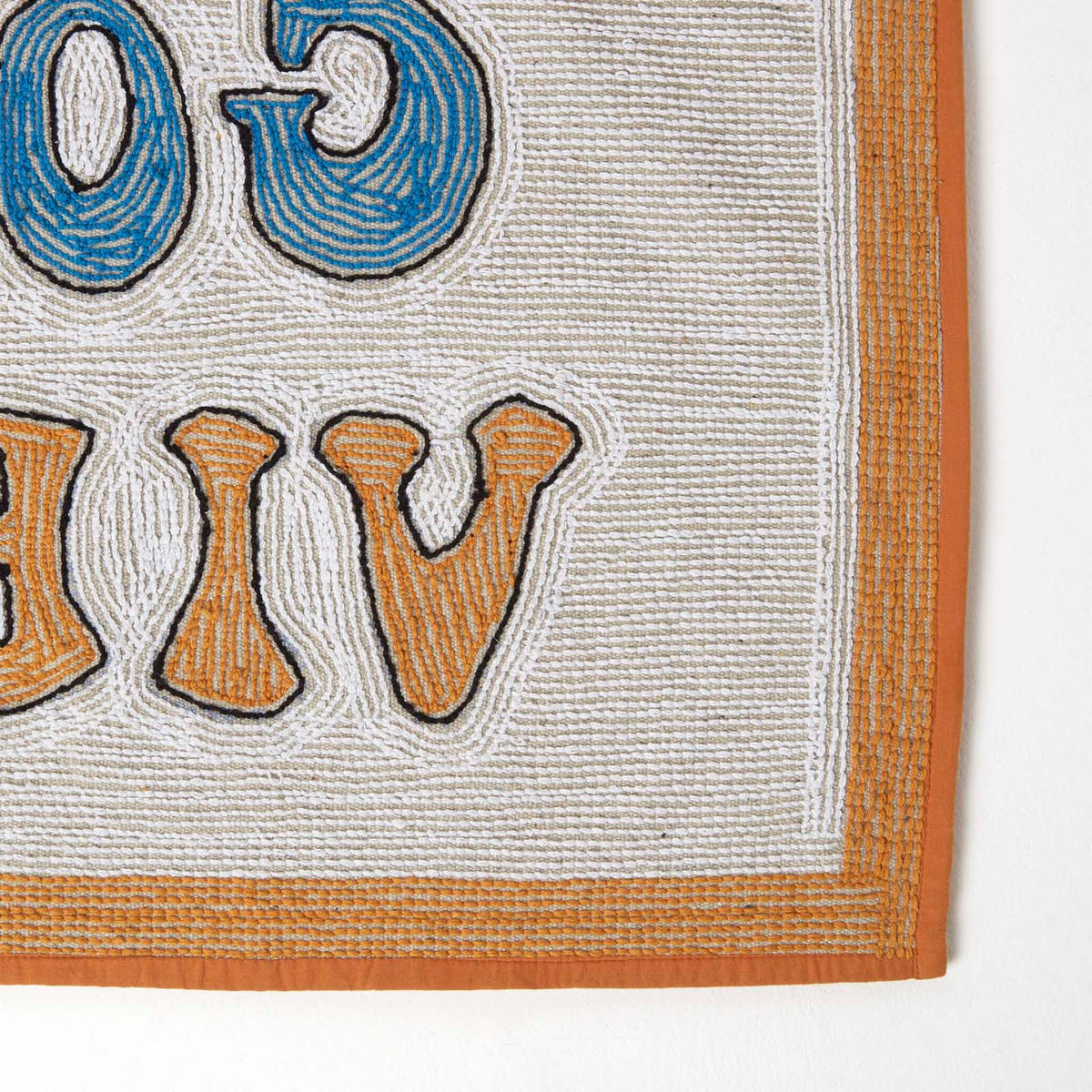 BADEMATTE Good Vibes 50/80 cm, 100% Baumwolle - Orange, Textil (50/80cm) - Homescapes