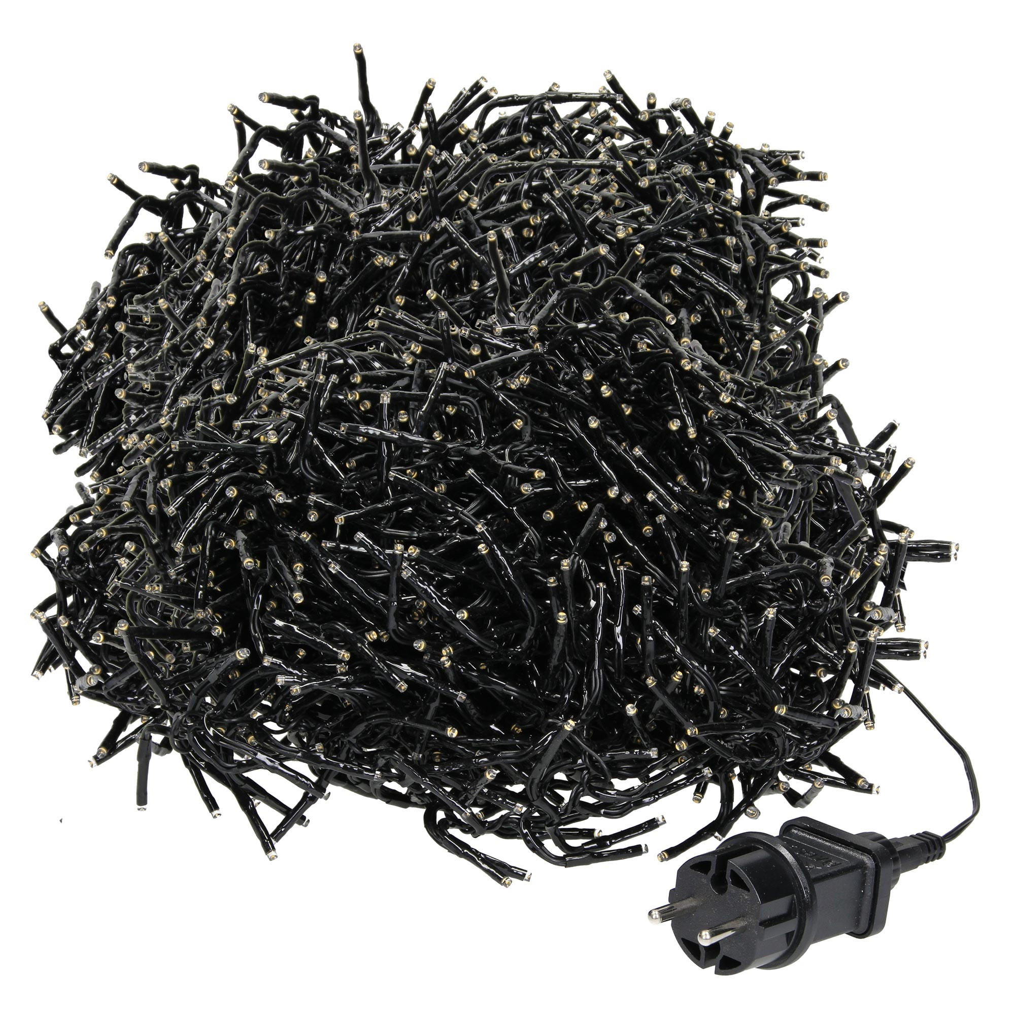 LED LICHTERKETTE Cluster Außen Innen 19,9 m Weihnachtsbeleuchtung 1536 LED Warmweiß - Weiß, Kunststoff (2290cm) - ECD-Germany
