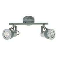 LED DECKENLEUCHTE Steingrau Chrom - Grau, Metall (26/8/18.5cm) - Globo Lighting