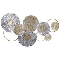 WANDDEKORATION Metall gold/silber Vanadium - Silberfarben, Metall (110/60/7cm) - Beliani