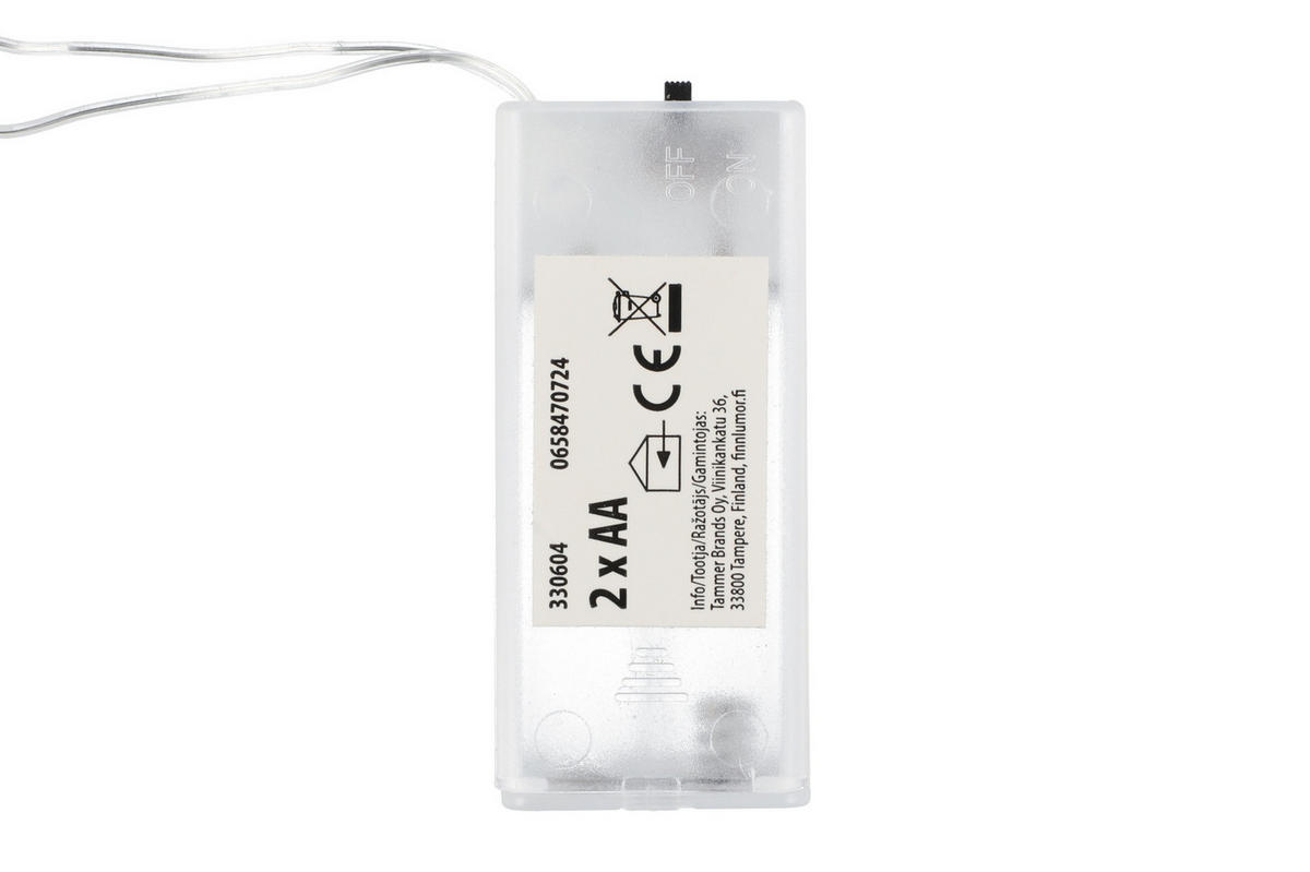 PAPIERSTERN LED 43 cm batteriebetrieben - Silberfarben, Papier (43/18/43cm)