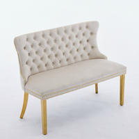 SITZBANK DE-36330 2-Sitzer mit goldenen Beinen Beige - Beige, Metall (116/89.5/58cm) - ComfortXL