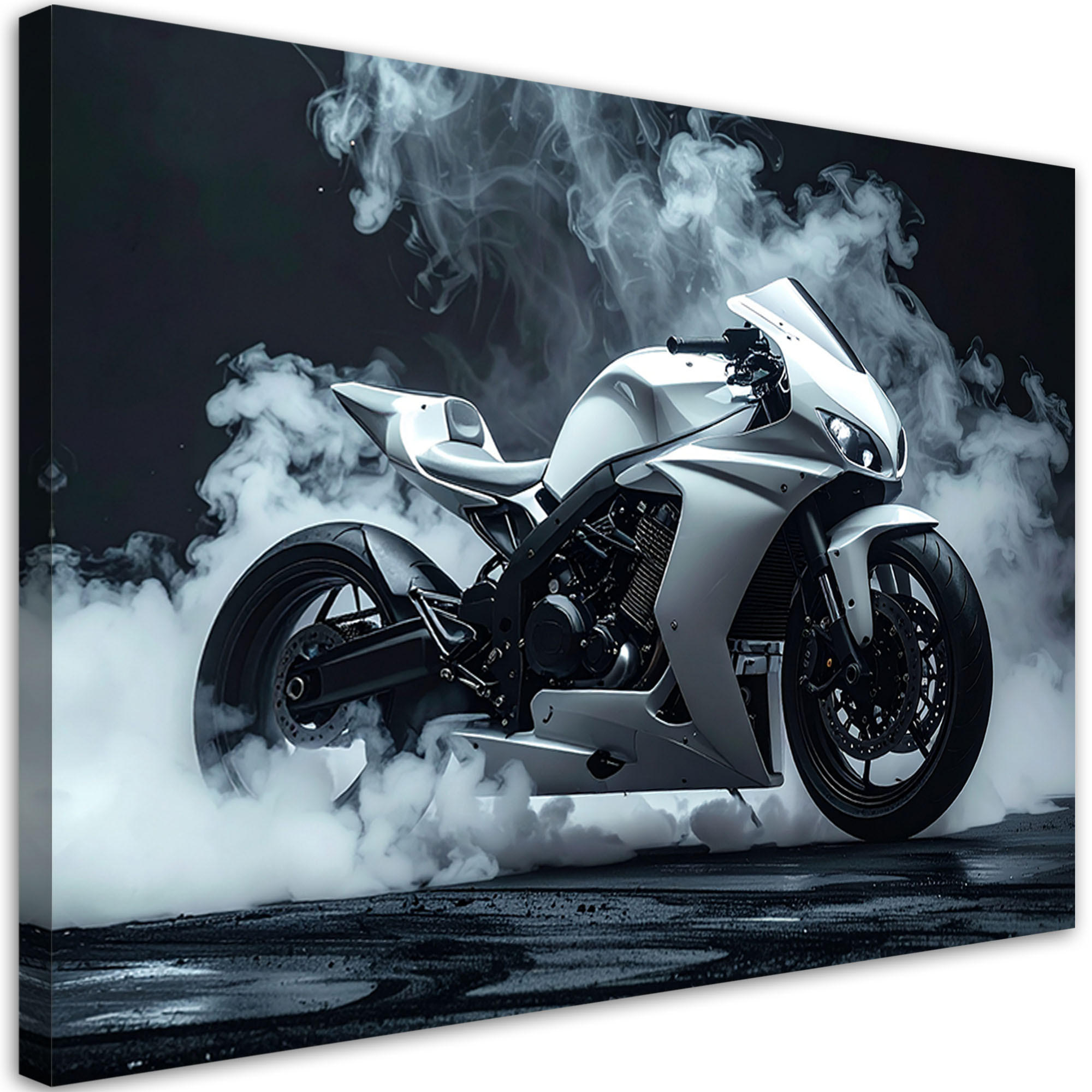 LEINWANDBILD Kraftfahrzeuge 120x80cm - Weiß, Textil (120/80cm) - Feeby