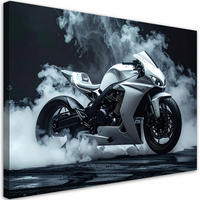 LEINWANDBILD Kraftfahrzeuge 120x80cm - Weiß, Textil (120/80cm) - Feeby