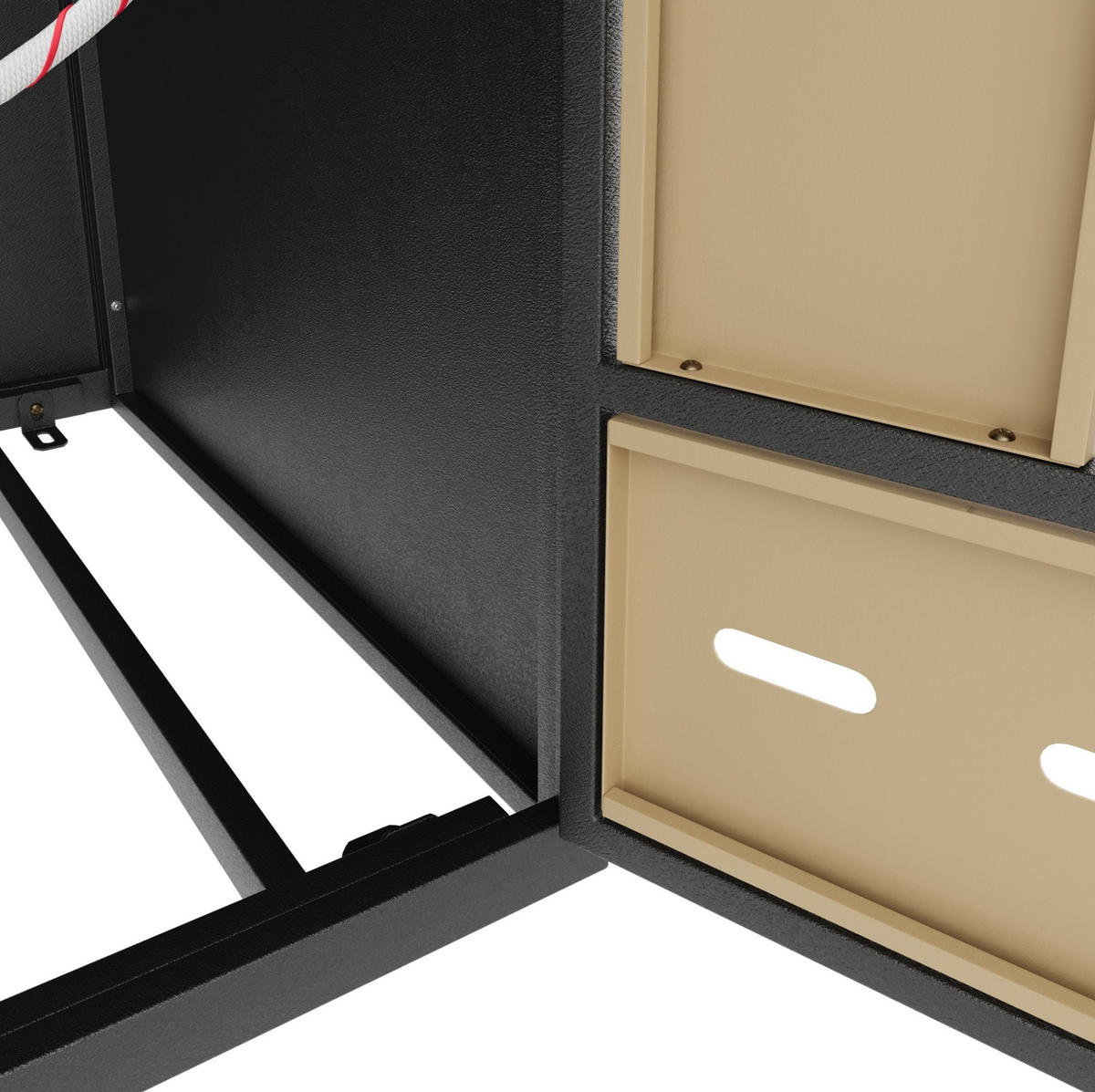 MÜLLTONNENBOX aus Stahl in Grau Holzoptik mit Pflanzdach & Abfalltrennung - Grau, Metall (132/124/80cm) - Modfu