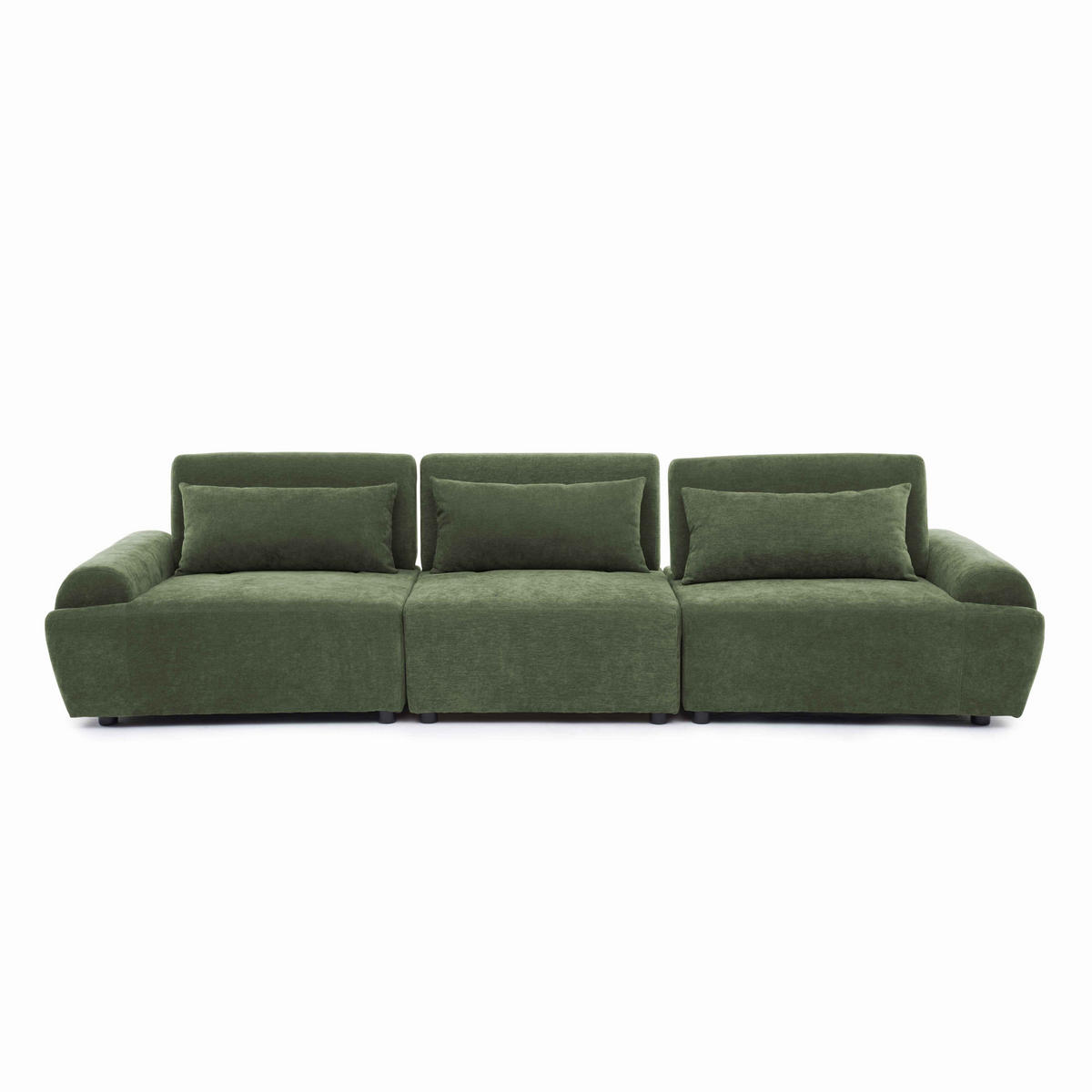 SOFA 3-Sitzer, Grün - Grün, Textil (303/82/109cm) - Oviala