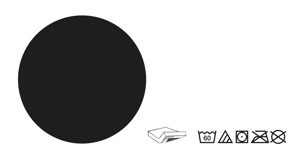 SPANNBETTTUCH Jersey schwarz, 180x200 cm - 200x220 cm - Schwarz, Textil (200/220cm) - biberna