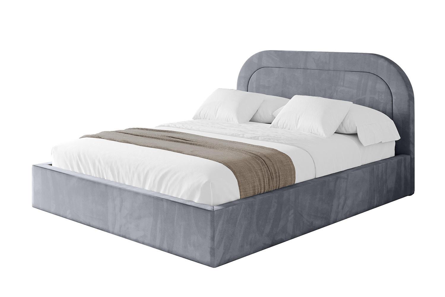 POLSTERBETT mit Bettkasten und Lattenrost, Boxbett ohne Matratze - LERAY 180x200 Grau - Grau, Holzwerkstoff/Textil (180/200cm) - ALTDECOR