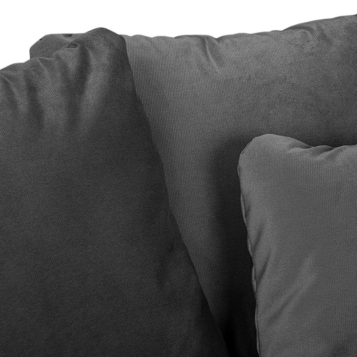 2-SITZER SOFA - Samt - Anthrazit, Textil (178/85/90cm) - home24