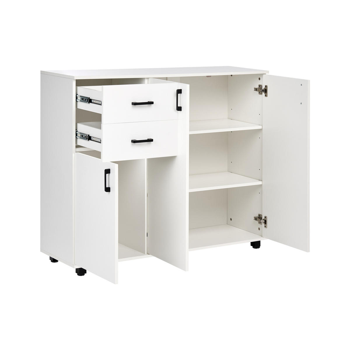 SET HOL alb Burra - alb, compozit lemnos (113/97/37cm) - Beliani