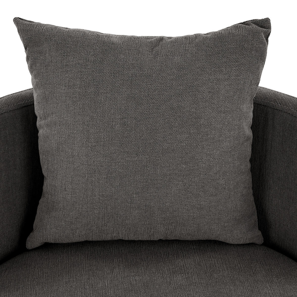 SESSEL - Dunkelgrau/Schwarz, Textil/Metall (73/67/75cm) - home24