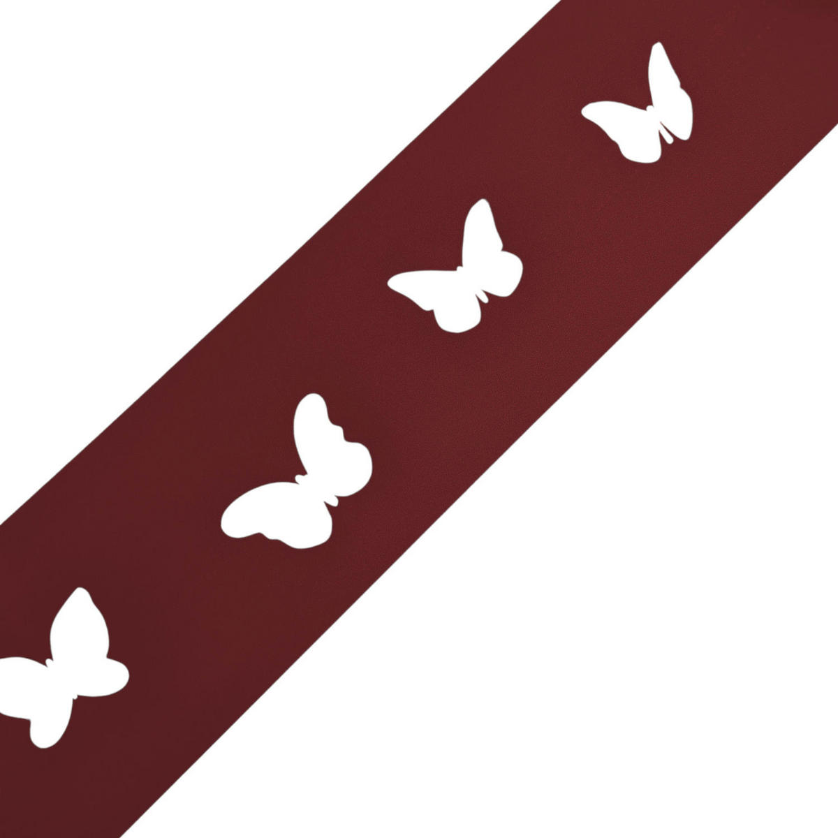 SICHTSCHUTZSTREIFEN zaun|zu PREMIUM dekor Schmetterlinge Sichtschutz Bordeauxrot 2,55m - Bordeaux, Kunststoff (255/19cm) - ZAUN|ZU