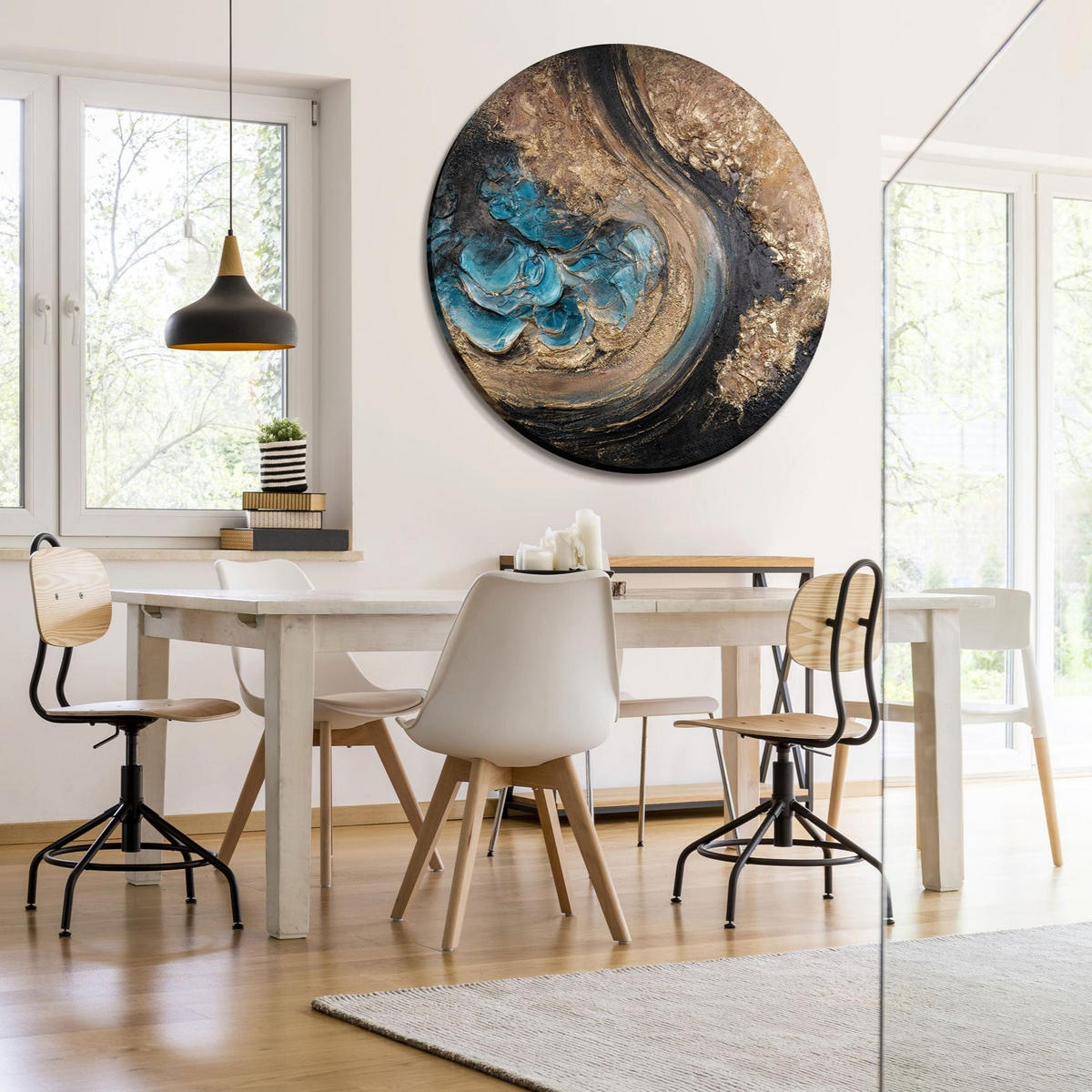 GEMÄLDE Der Schimmer der Ewigkeit auf Keilrahmen 70 cm - Multicolor, Holz (70/70cm) - YS-art gallery