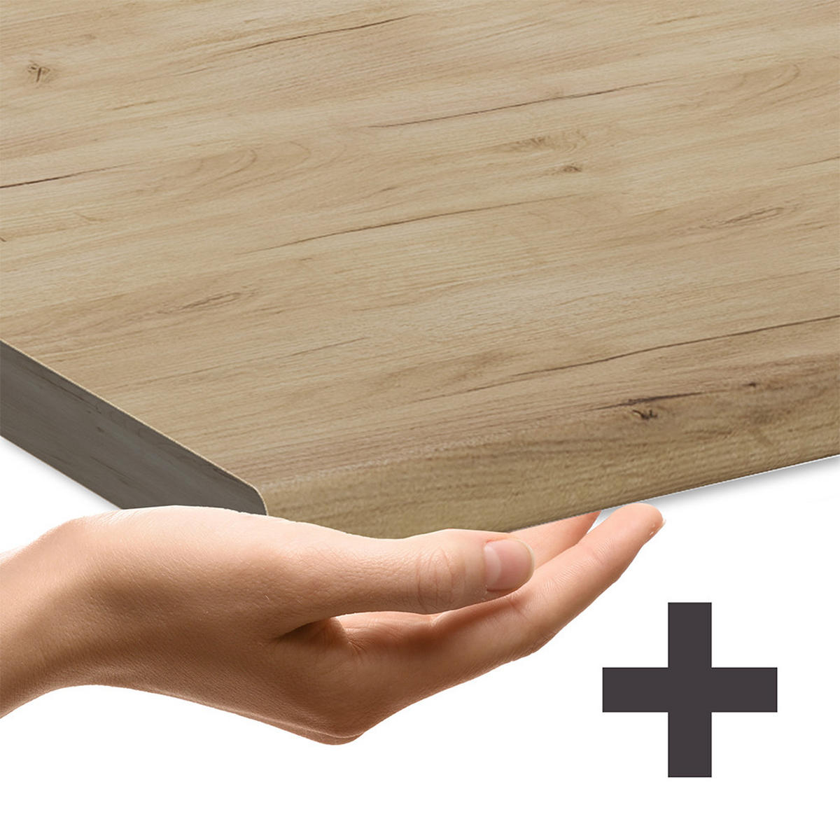 SPREDNJA PLOŠČA Fame-Line Temno siva 45 cm , DP Hrast - temno siva/antracit, leseni material (45/67.4/60cm) - Vicco