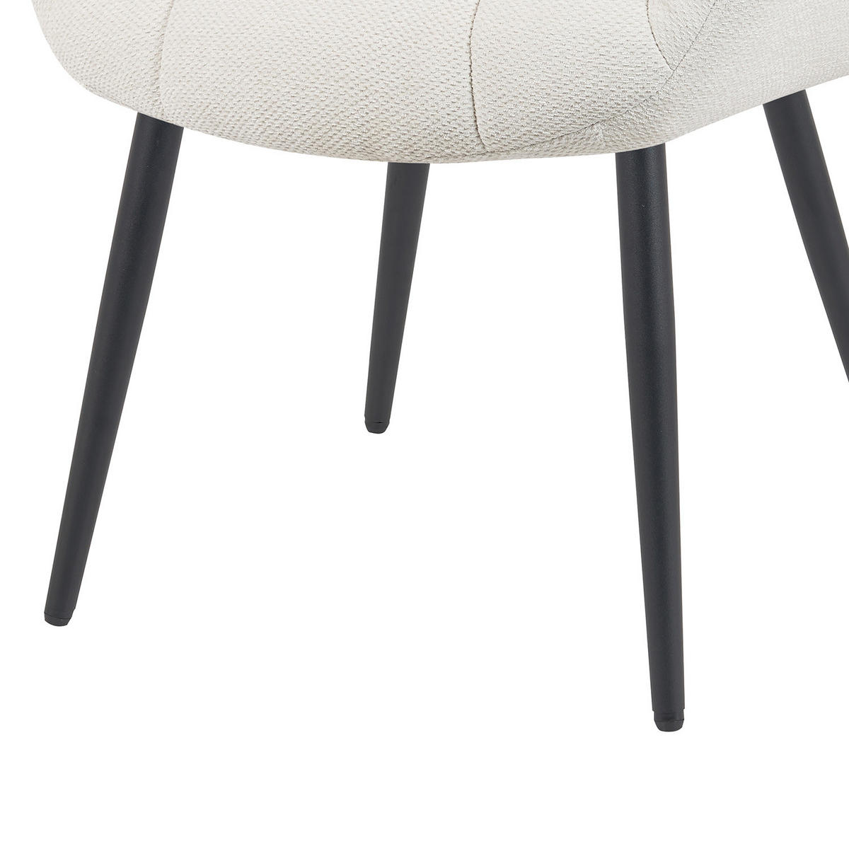 ESSZIMMERSTUHL Mika-Remo - Creme/Schwarz, Textil/Metall (65/81/66cm) - DUBI Möbel